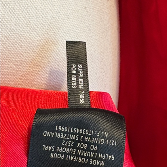 Vintage Ralph Lauren Rugby Long Red Wool Flared Coat size 0 - Picture 11 of 15